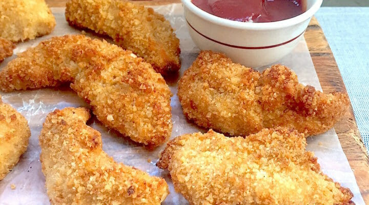 chicken fingers with sriracha ketchup