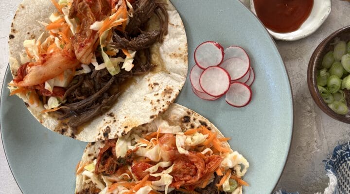 Instant Pot Korean beef wraps