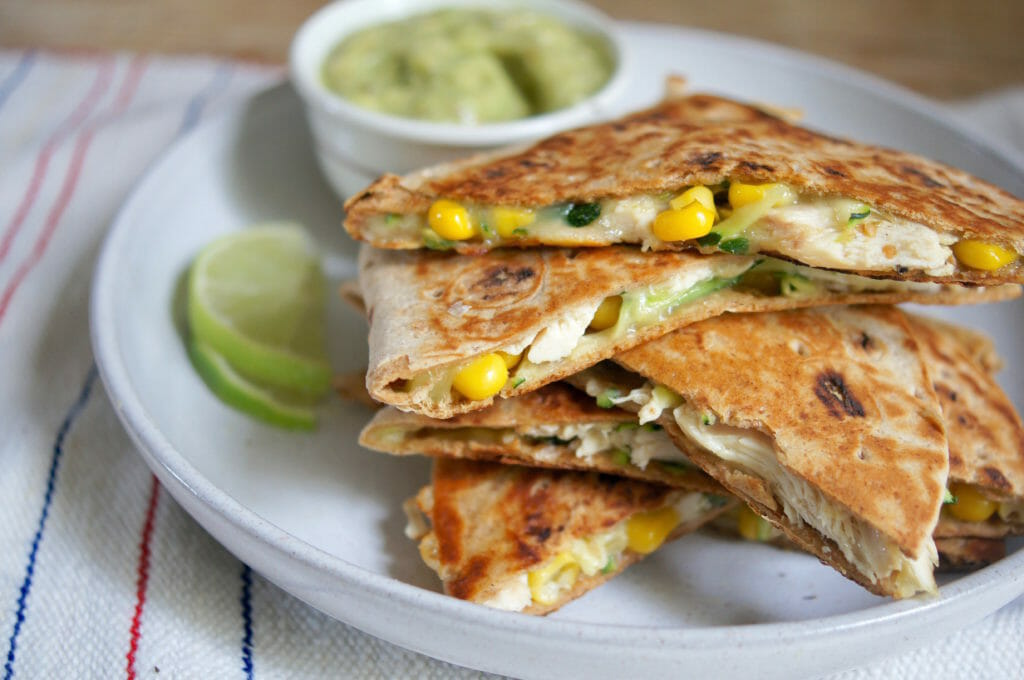 Healthy Chicken and Vegetable Quesadillas