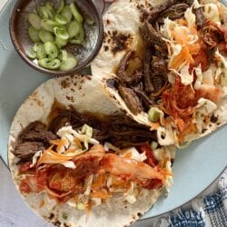 Instant Pot Korean beef wraps