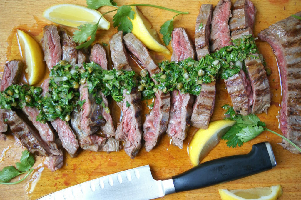 Grilled Skirt Steak with Salsa Verde