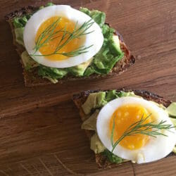 Avocado Toast Topped with Egg - Mom's Kitchen Handbook