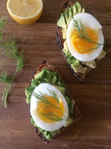 Avocado Toast Topped with Soft Cooked Egg - Mom's Kitchen Handbook