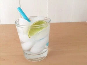 Sparkling Water on Ice with Lime