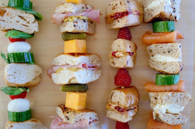 Bagel kabobs