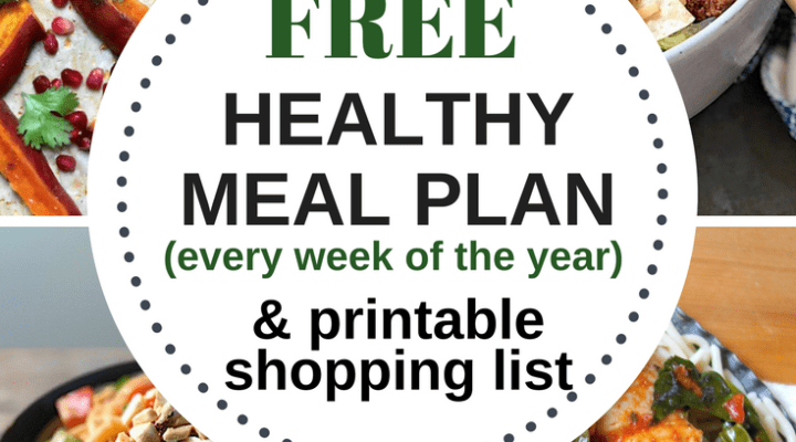 Free Weekly Healthy Meal Plan
