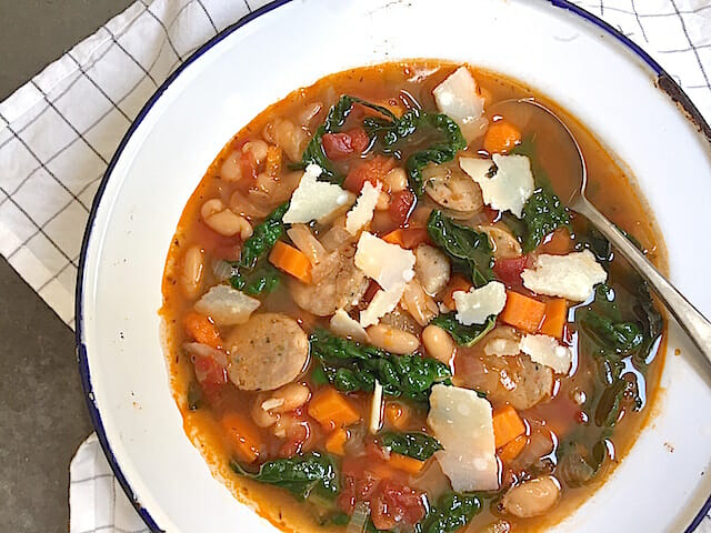 Instant Pot Sausage and White Bean Soup - Pressure Cooker Soup