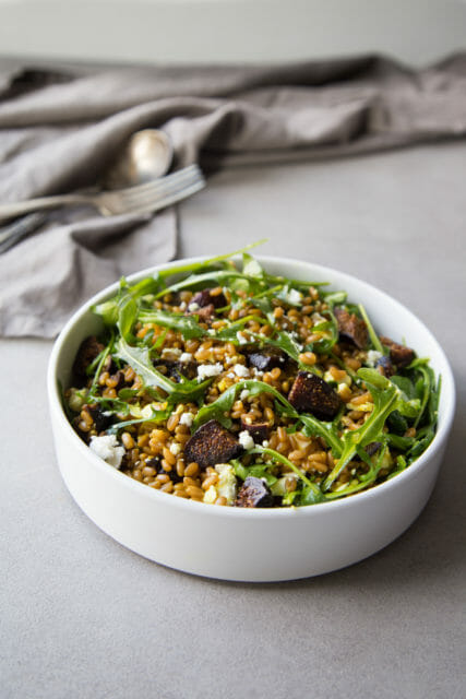 Farro and Fig Salad with Arugula and Feta