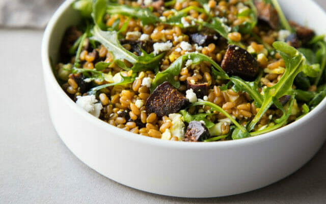 Farro and Fig Salad with Arugula and Feta