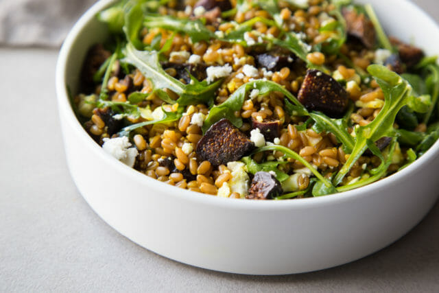 Farro and Fig Salad with Arugula and Feta