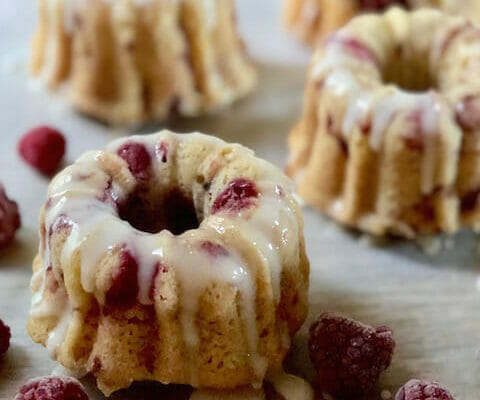 Mini Raspberry Bundt Cakes