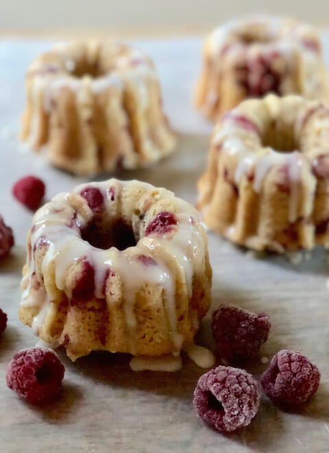 Mini Raspberry Bundt Cakes