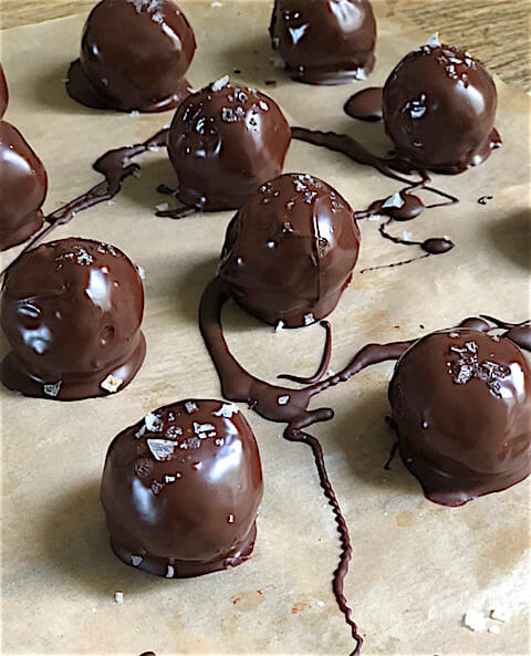 Ginger, Date, Walnut Chocolate Truffles - Katie Sullivan Morford RD