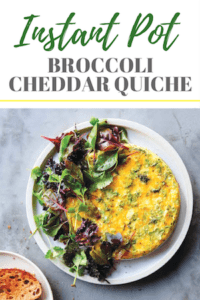 Instant Pot Broccoli Cheddar Quiche
