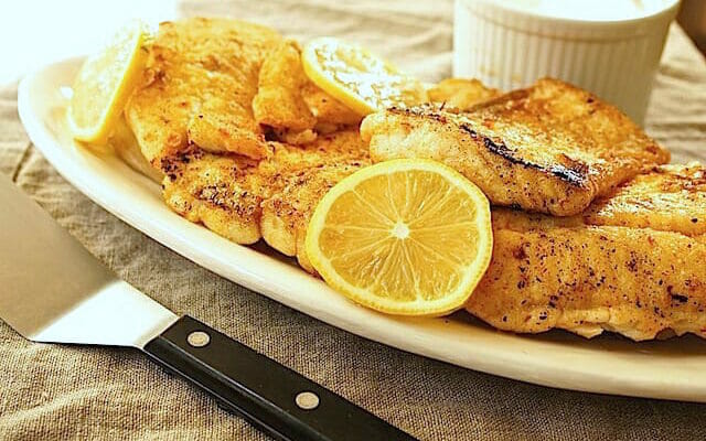 Cajun Fish with Caper Sauce