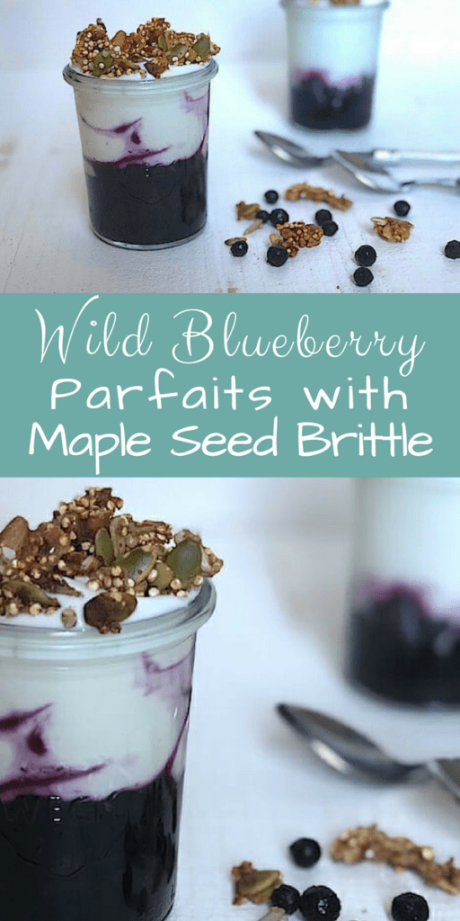 Wild blueberry yogurt parfait