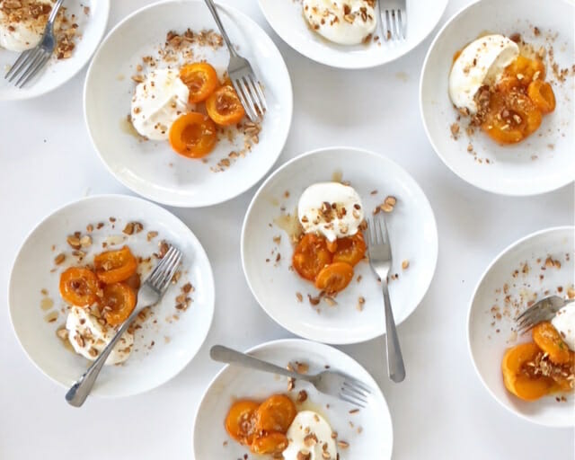 brown sugar roasted apricots