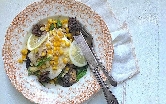 Fish in parchment paper