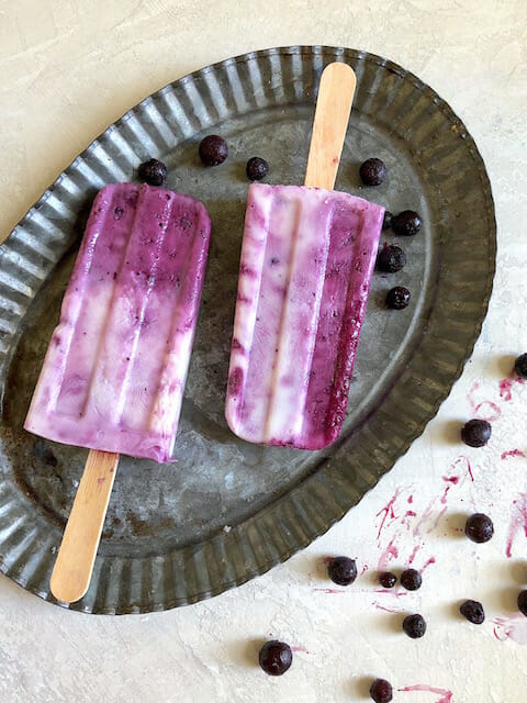 Blueberry Coconut Popsicles 