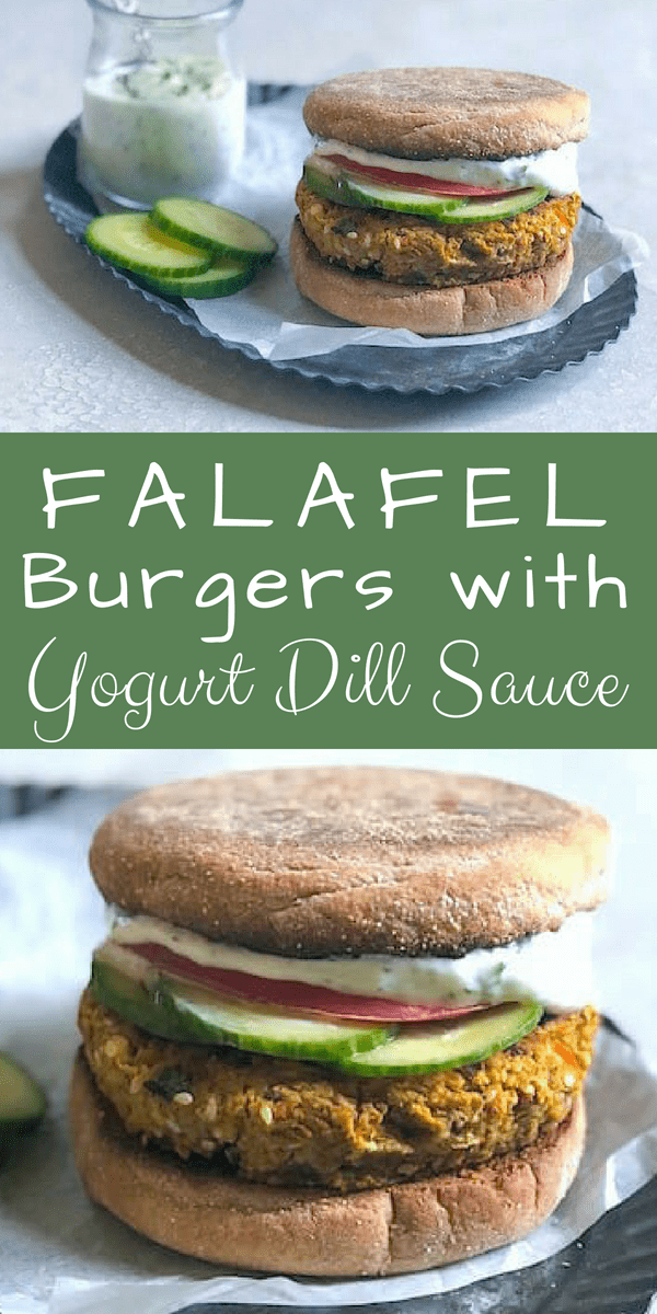 Falafel Burgers with Creamy Yogurt Sauce Mom's Kitchen Handbook