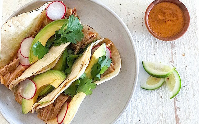 slow cooker pork tacos