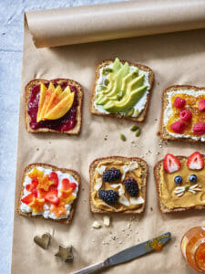healthy breakfast toast with all the toppings