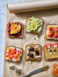 healthy breakfast toast with all the toppings