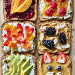 healthy breakfast toast with all the toppings