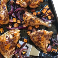 Balsamic Sweet Potato Sheet Pan Chicken