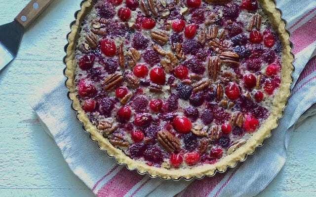 Cran-Raspberry Pecan Tart