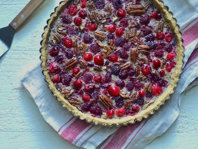 Cran-Raspberry Pecan Tart