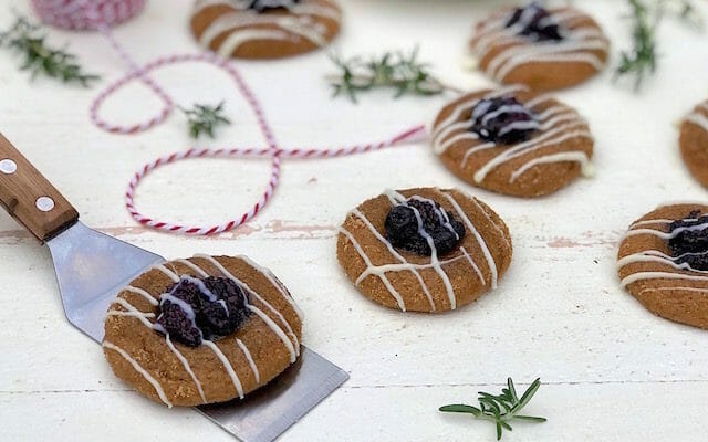 Gingerbread Thumbprint Cookies