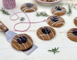 Gingerbread Thumbprint Cookies