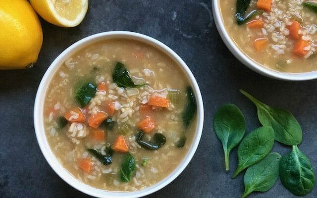 Instant Pot Rice and Vegetable Soup