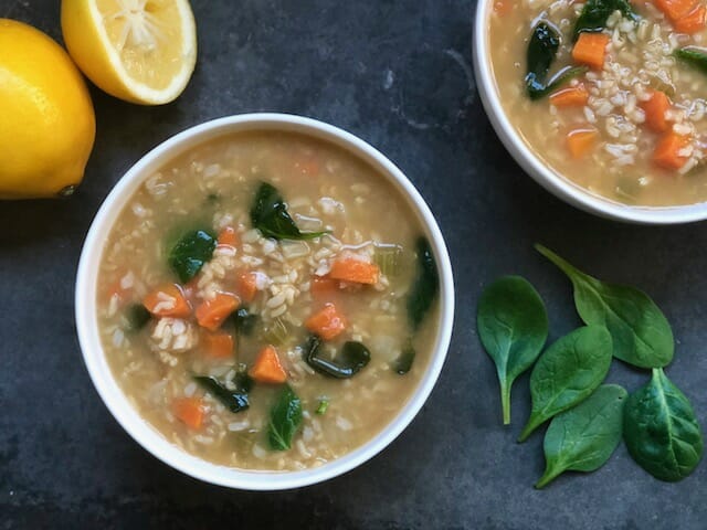 Instant Pot Rice and Vegetable Soup