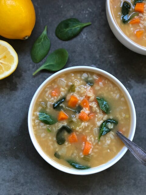 Instant Pot Rice and Vegetable Soup