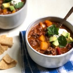 Instant Pot Beef & Butternut Squash Chili