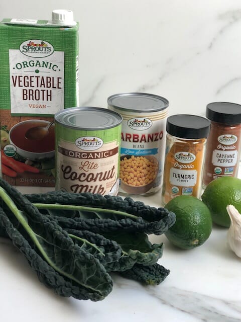 Ingredients for chickpea stew