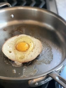 Egg in a Bagel Hole