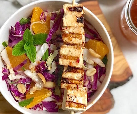 Crunchy Asian Salad with Chicken or Tofu