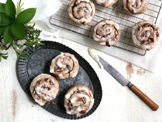 No Yeast Whole-Grain Cinnamon Rolls