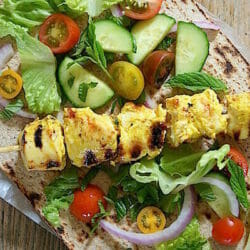 yogurt marinated chicken skewers