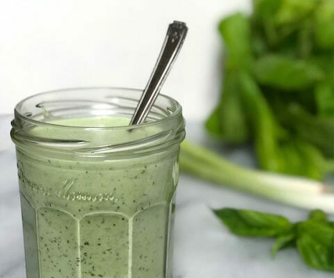 Lighter green goddess dressing