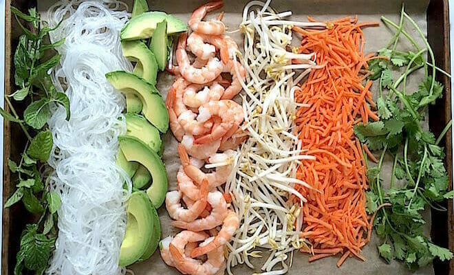 ingredients for summer rolls