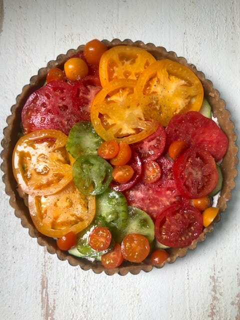 tomato tart before cooking