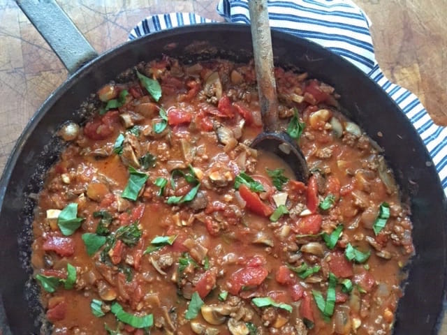 meaty mushroom marinara