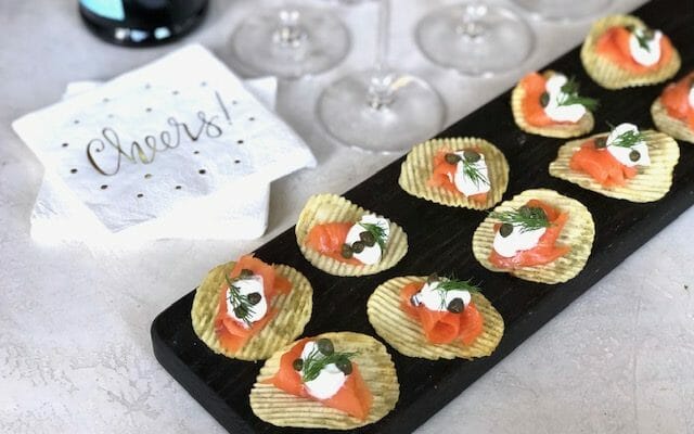 Smoked Salmon Potato Chip Appetizer