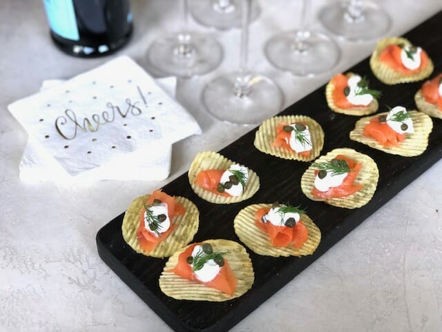 Smoked Salmon Potato Chip Appetizer