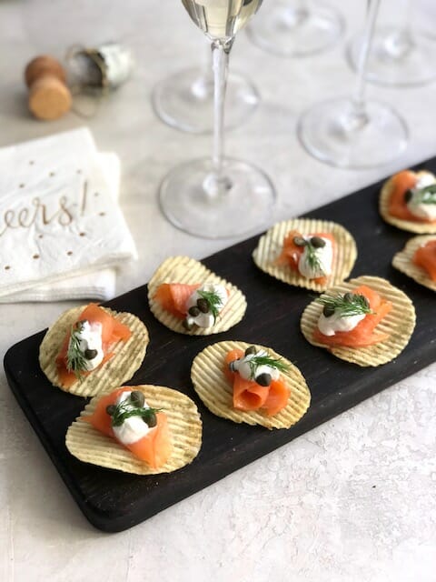 Smoked Salmon Potato Chip Appetizer