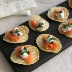 Smoked Salmon Potato Chip Appetizer